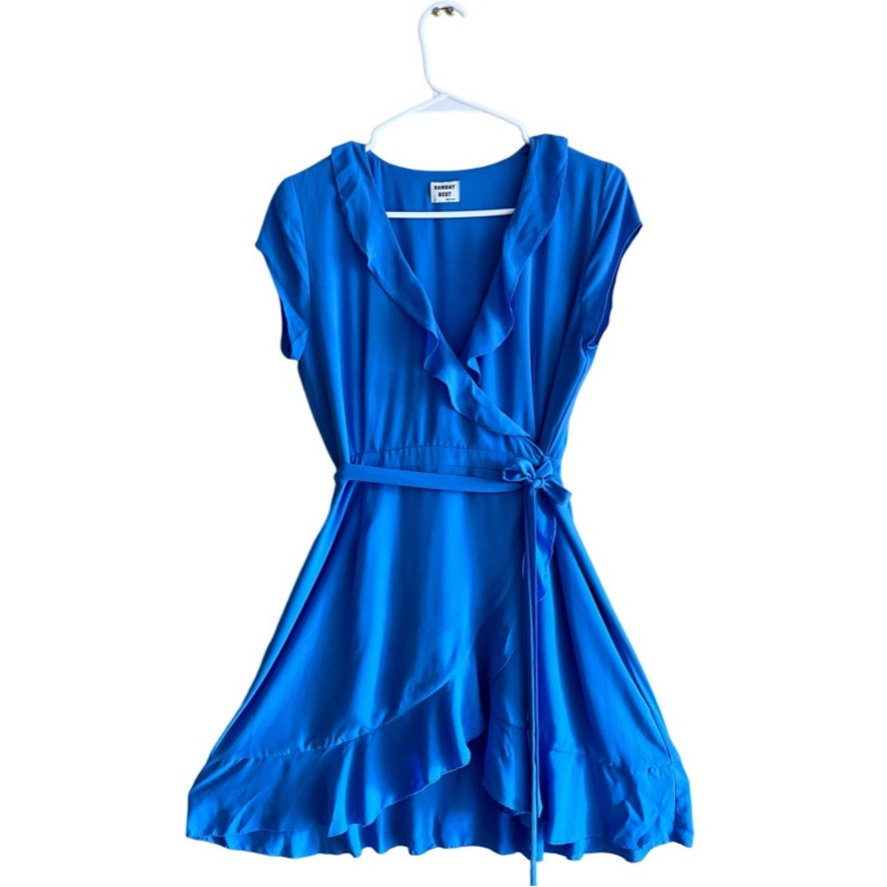 Aritzia Blue Wrap Dress